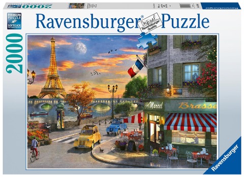 Ravensburger Puzzle 16716 - Romantische Abendstunde in Paris - 2000 Teile Puzzle für Erwachsene und Kinder ab 14 Jahren - 