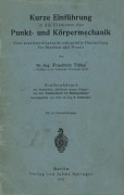 Cover-Bild zum Titel 'Kurze Einführung in die Elemente der Punkt- und Körpermechanik' von 'Friedrich Tölke'