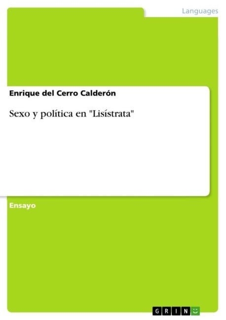 Sexo y política en "Lisístrata" - Enrique Del Cerro Calderón