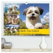 Cover-Bild zum Titel 'Shih Tzu Glück. Zauberhafte Hunde im alpinen Wanderglück (hochwertiger Premium Wandkalender 2026 DIN A2 quer), Kunstdruck in Hochglanz' von 'Rose Hurley'