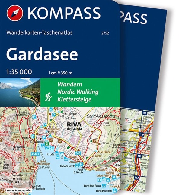 KOMPASS Wanderkarten-Taschenatlas Gardasee 1:35.000 - 