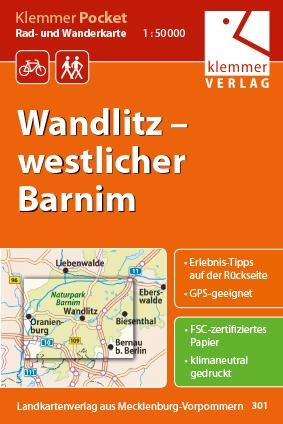 Klemmer Pocket Rad- und Wanderkarte Wandlitz - westlicher Barnim 1 : 50 000 - 