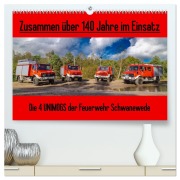 Cover-Bild zum Titel 'Die 4 UNIMOGS der Feuerwehr Schwanewede (hochwertiger Premium Wandkalender 2026 DIN A2 quer), Kunstdruck in Hochglanz' von 'Andreas Jannusch'