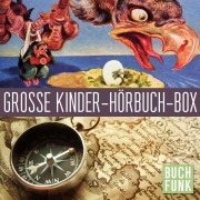 Cover-Bild zum Titel 'Die große Kinder-Hörbuch-Box' von 'Hans Chritian Andersen, Jules Verne, Daniel Dafoe, Jonathan Swift, Mark Twain'