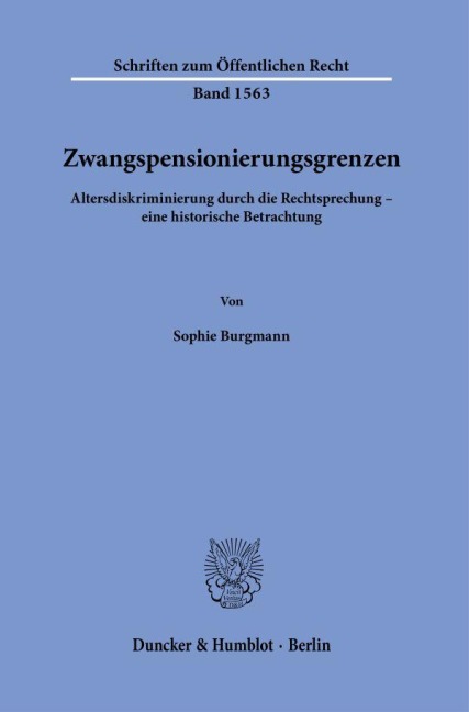Zwangspensionierungsgrenzen - Sophie Burgmann