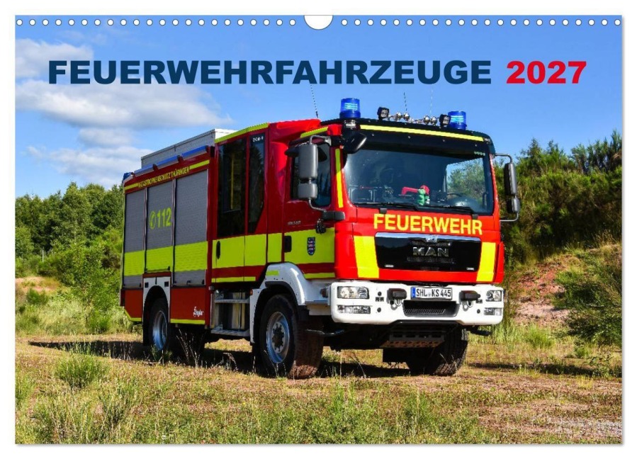Feuerwehrfahrzeuge (Wandkalender 2027 DIN A3 quer), CALVENDO Monatskalender - Mh Photoart & Medien Marcus Heinz