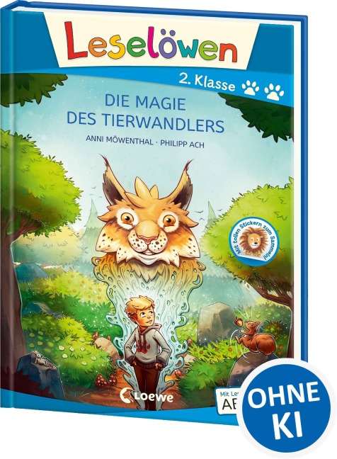 Leselöwen 2. Klasse - Die Magie des Tierwandlers (Großbuchstabenausgabe) - Anni Möwenthal