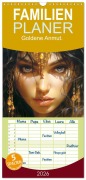 Familienplaner 2026 - Goldene Anmut. Verträumt, sinnlich und verführerisch mit 5 Spalten (Wandkalender, 21 x 45 cm) CALVENDO - Rose Hurley