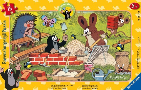 Der kleine Maulwurf und seine Freunde. Rahmenpuzzle 15 Teile - 