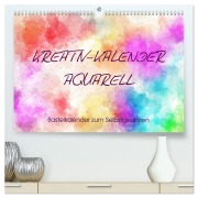 Cover-Bild zum Titel 'Kreativ-Kalender Aquarell. Bastelkalender zum Selbstgestalten (hochwertiger Premium Wandkalender 2026 DIN A2 quer), Kunstdruck in Hochglanz' von 'Rose Hurley'