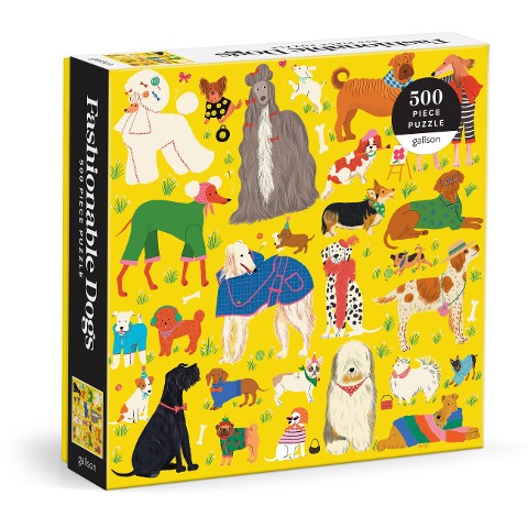 Fashionable Dogs. 500 Piece Puzzle - Galison, Ayang Cempaka