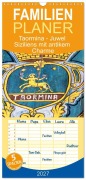 Cover-Bild zum Titel 'Familienplaner 2027 - Taormina - Juwel Siziliens mit antikem Charme mit 5 Spalten (Wandkalender, 21 x 45 cm) CALVENDO' von 'Dieter Meyer'