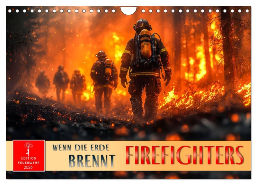 Firefighters - wenn die Erde brennt (Wandkalender 2026 DIN A4 quer), CALVENDO Monatskalender - Peter Roder