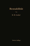 Cover-Bild zum Titel 'Rentabilität' von 'Bernhard Moritz Gerbel'