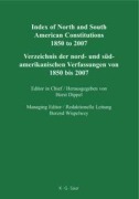 Cover-Bild zum Titel 'Index of North and South American Constitutions 1850 to 2007' von ''