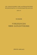 Cover-Bild zum Titel 'Vorlesungen über Zahlentheorie' von 'Helmut Hasse'