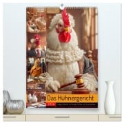 Cover-Bild zum Titel 'Das Hühnergericht - Lustiger Kalender für Anwälte, Richter und Jurastudenten (hochwertiger Premium Wandkalender 2026 DIN A2 hoch), Kunstdruck in Hochglanz' von 'Mb Fotografie'