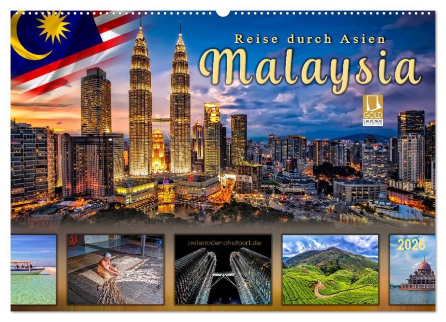 Reise durch Asien - Malaysia (Wandkalender 2026 DIN A2 quer), CALVENDO Monatskalender - Peter Roder