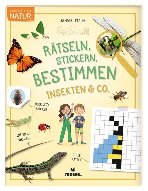 Expedition Natur Rätseln, Stickern, Bestimmen - Insekten & Co. - 