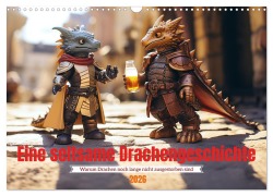 Cover-Bild zum Titel 'Eine seltsame Drachengeschichte (Wandkalender 2026 DIN A3 quer), CALVENDO Monatskalender' von 'Kerstin Waurick'