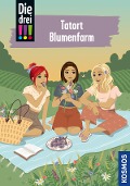 Cover-Bild zum Titel 'Die drei !!!, 109, Tatort Blumenfarm (drei Ausrufezeichen)' von 'Jule Ambach'