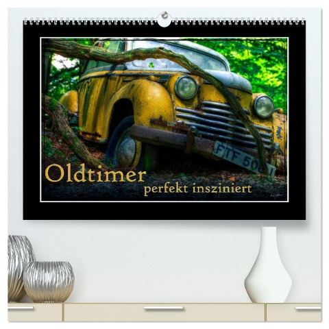 Oldtimer perfekt insziniert (hochwertiger Premium Wandkalender 2025 DIN A2 quer), Kunstdruck in Hochglanz - Heribert Adams