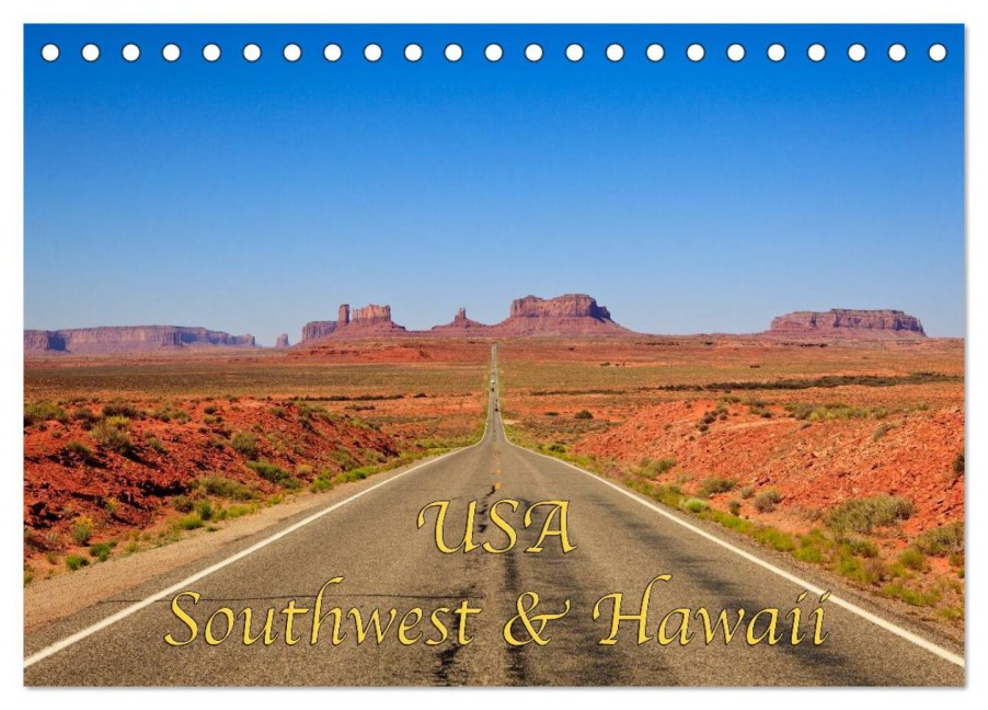 USA Southwest & Hawaii (Tischkalender 2025 DIN A5 quer), CALVENDO Monatskalender - Dominik Wigger