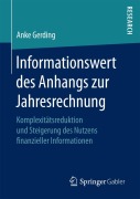Cover-Bild zum Titel 'Informationswert des Anhangs zur Jahresrechnung' von 'Anke Gerding'