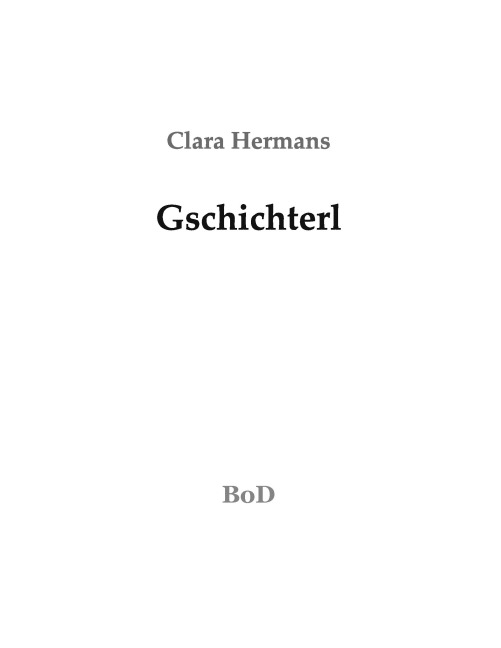 Gschichterl - Clara Hermans