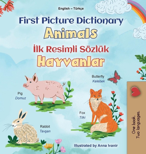 First Picture Dictionary - Animals (English Turkish Bilingual Children's Book) - Kidkiddos Books