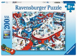 Cover-Bild zum Titel 'Kinderpuzzle 200 XXL Teile - Trubel im Winterdorf' von ''