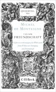 Cover-Bild zum Titel 'Von der Freundschaft' von 'Michel De Montaigne'