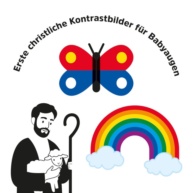Erste christliche Kontrastbilder für Babyaugen - Schuber - 