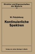 Cover-Bild zum Titel 'Kontinuierliche Spektren' von 'Wolfgang Finkelnburg'
