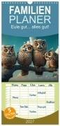 Cover-Bild zum Titel 'Familienplaner 2027 - Eule gut... alles gut! mit 5 Spalten (Wandkalender, 21 x 45 cm) CALVENDO' von 'Artefacti'