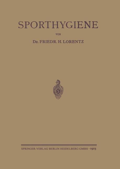 Sporthygiene - Friedrich Hermann Lorentz