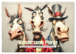 Cover-Bild zum Titel 'Wundersame Pferde. Karikaturen zwischen Humor, Melancholie und Fantasie (Tischkalender 2027 DIN A5 quer), CALVENDO Monatskalender' von 'Rose Hurley'