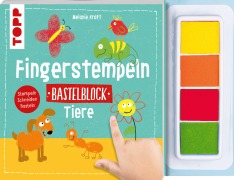 Cover-Bild zum Titel 'Fingerstempeln. Bastelblock Tiere' von 'Melanie Kraft'