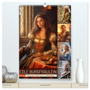 Cover-Bild zum Titel 'Edle Burgfräulein (hochwertiger Premium Wandkalender 2026 DIN A2 hoch), Kunstdruck in Hochglanz' von 'Sabine Löwer'