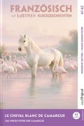 Cover-Bild zum Titel 'Le Cheval Blanc de Camargue - Französisch lernen mit lustigen Kurzgeschichten A1-A2 (+ Audio-Online)' von 'Gaëlle Chassagne'