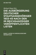 Cover-Bild zum Titel 'Listen in chronologischer Reihenfolge' von ''