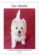 Cover-Bild zum Titel 'Der Westie - Portrait eines West Highland White Terriers (Wandkalender 2026 DIN A4 hoch), CALVENDO Monatskalender' von 'Angela Rohde'