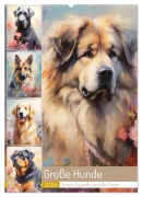 Cover-Bild zum Titel 'Große Hunde. Schöne Aquarelle von tollen Tieren (Wandkalender 2026 DIN A2 hoch), CALVENDO Monatskalender' von 'Rose Hurley'