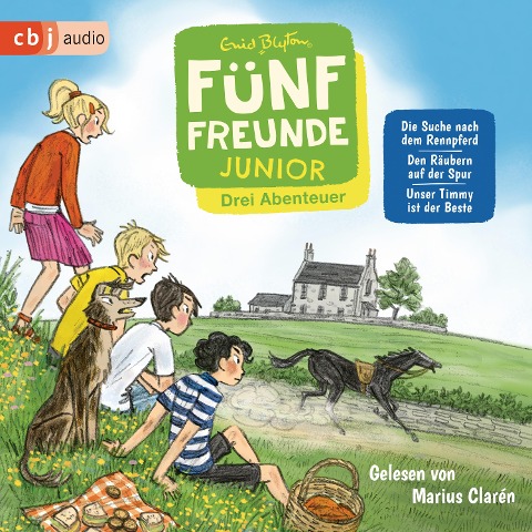 Fünf Freunde JUNIOR - Drei Abenteuer - Die Suche nach dem Rennpferd. Den Räubern auf der Spur. Unser Timmy ist der Beste - Enid Blyton