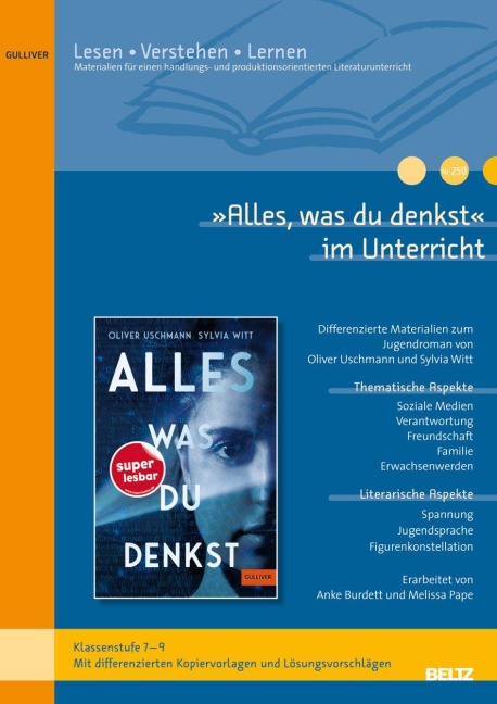 'Alles, was du denkst' im Unterricht - Melissa Pape, Anke Burdett