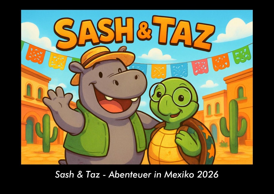 Sash & Taz - Abenteuer in Mexiko 2026 Fotokalender DIN A3 - Kevin Heber, Tobias Schmitt