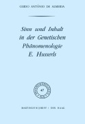 Cover-Bild zum Titel 'Sinn und Inhalt in der Genetischen Phänomenologie E. Husserls' von 'G. A. De Almeida'