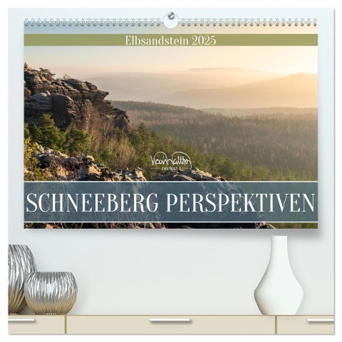 Schneeberg Perspektiven - Elbsandstein (hochwertiger Premium Wandkalender 2025 DIN A2 quer), Kunstdruck in Hochglanz - Kevin Walther