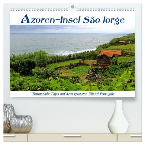 Azoren-Insel Sao Jorge ¿ traumhafte Fajas auf dem grünsten Eiland Portugals (hochwertiger Premium Wandkalender 2024 DIN A2 quer), Kunstdruck in Hochglanz - Jana Thiem-Eberitsch