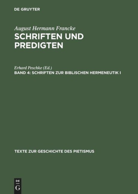Schriften zur biblischen Hermeneutik I - 